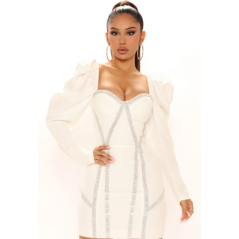 Off white bling dress